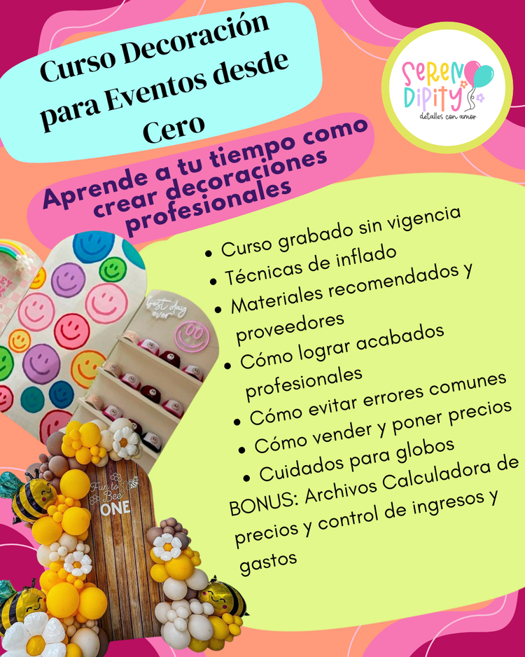 Curso de Decoración con Globos