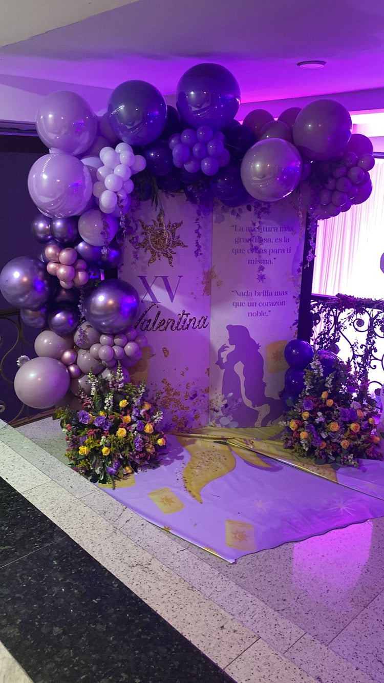 Arco de globos para XV años