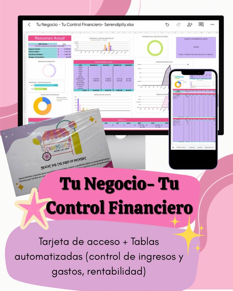 Control de ingresos y gastos para Emprendedores de Serendipity